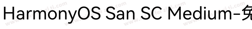 HarmonyOS San SC Medium字体转换